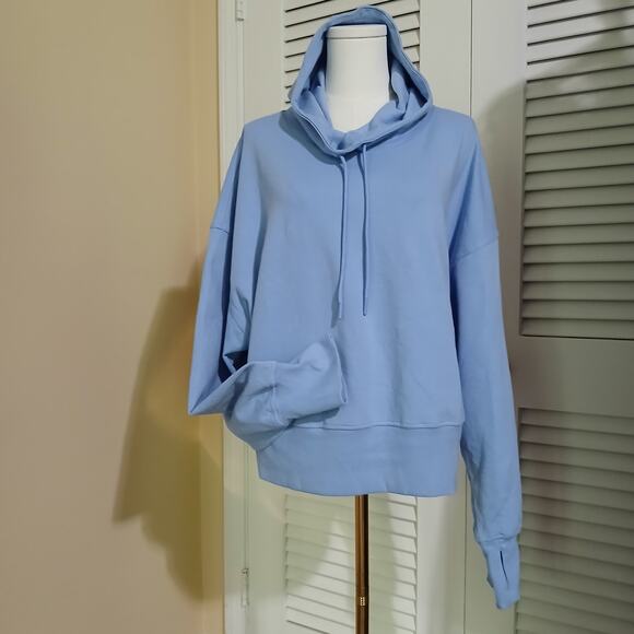 OLD NAVY Active Dynamic Fleece Women's XL Periwinkle Hooded Sweatshirt - Picture 8 of 12